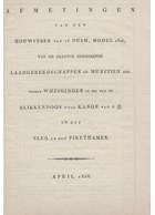 Afmetingen van de Handspaak, de beslagen Handspaak, den Koevoet, den Bomhaak, den Dubbelden Bomhaak, de Patroonkokers, de Buizenzetters, den Slager tot ...